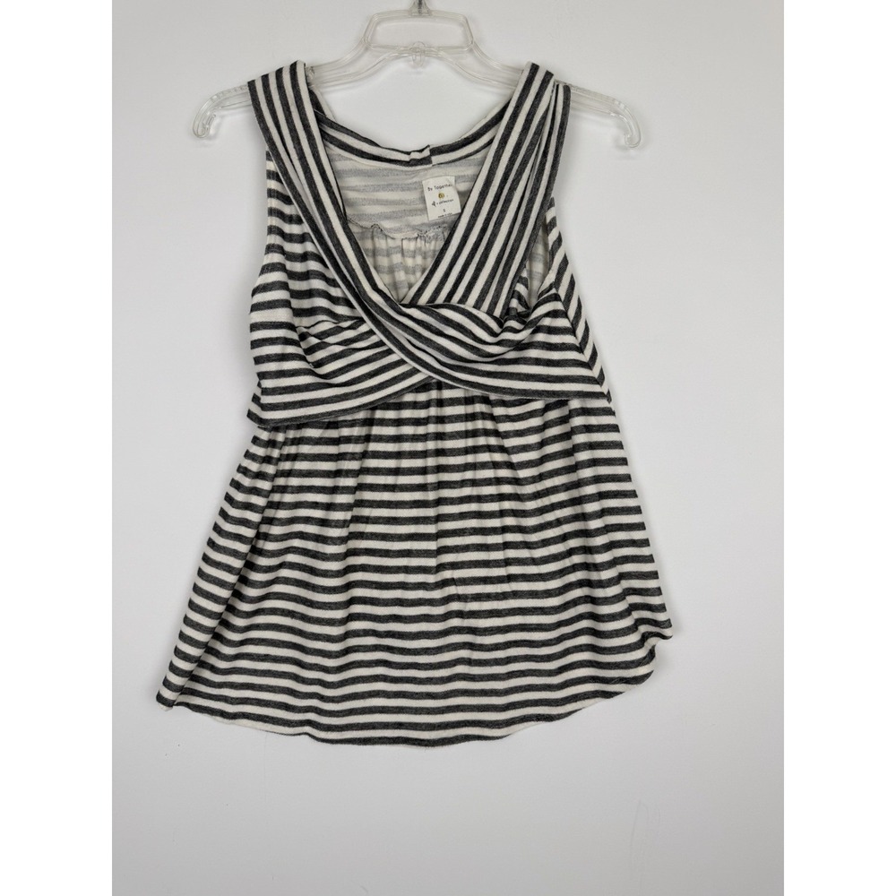 ANTHROPOLOGIE By Together Black and White striped top, size Small Women's